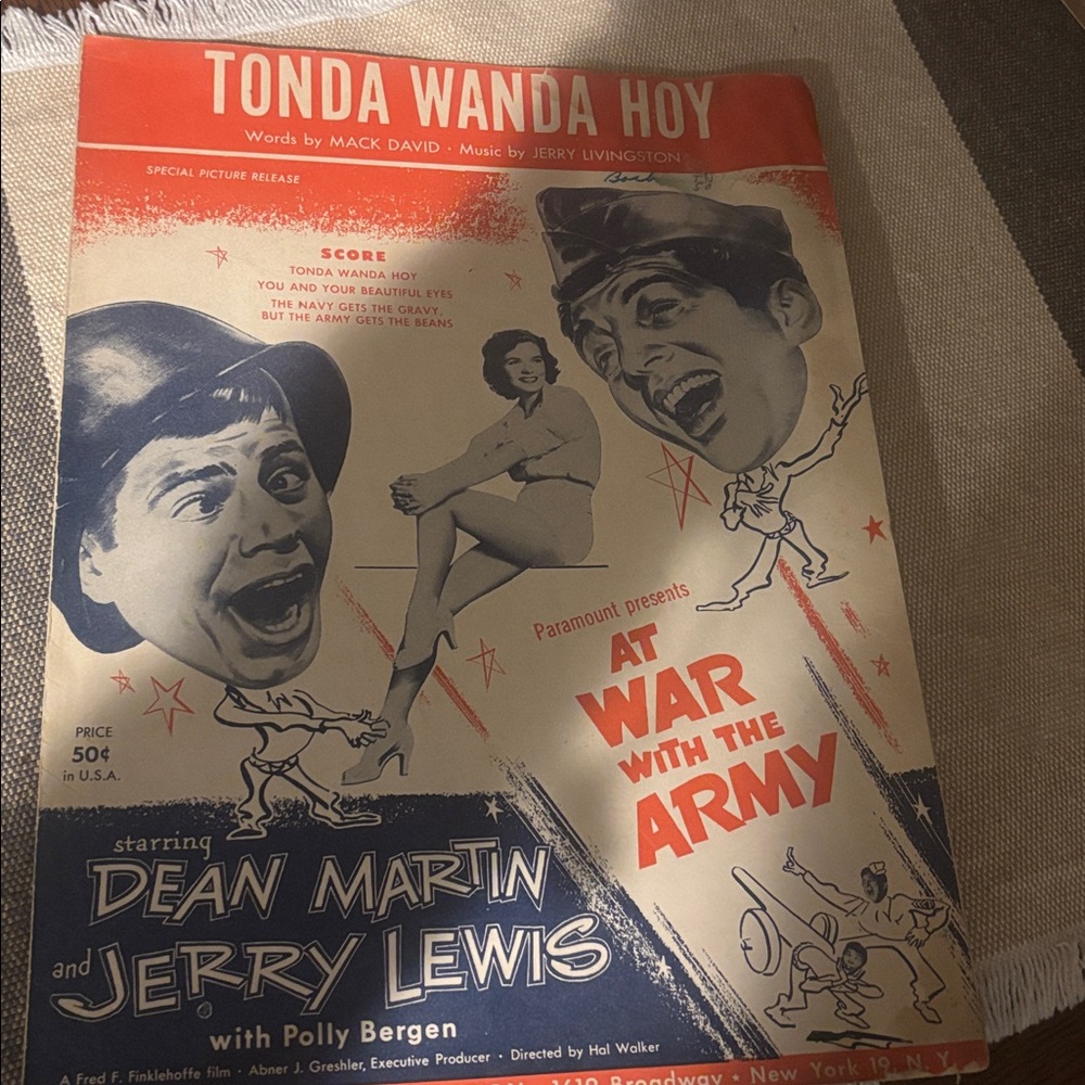 Vintage 'At War with the Army' Sheet Music